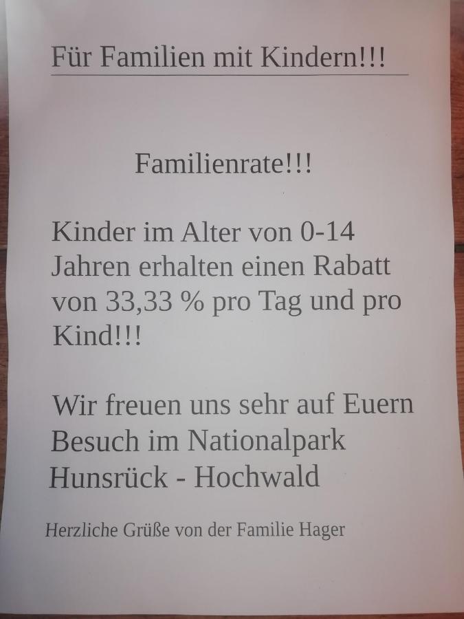 4 Sterne Ferienhaus Ambiente Hager Allenbach Exterior foto